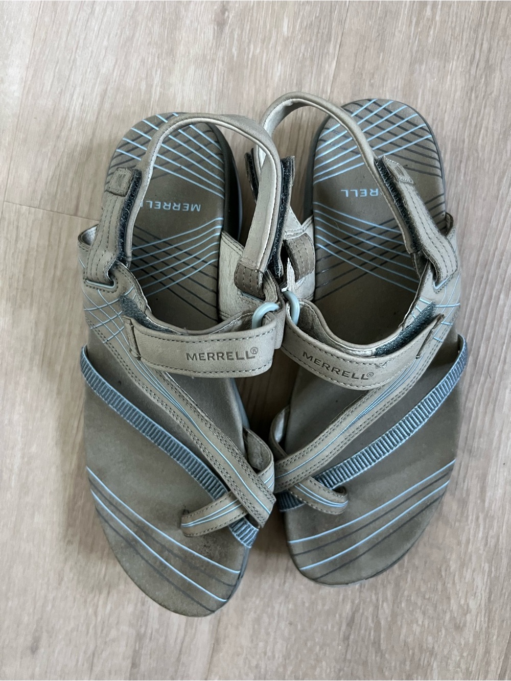 Merrell Women's Freesia Sky Blue Bungee Outdoor Performance Sandals Water 8